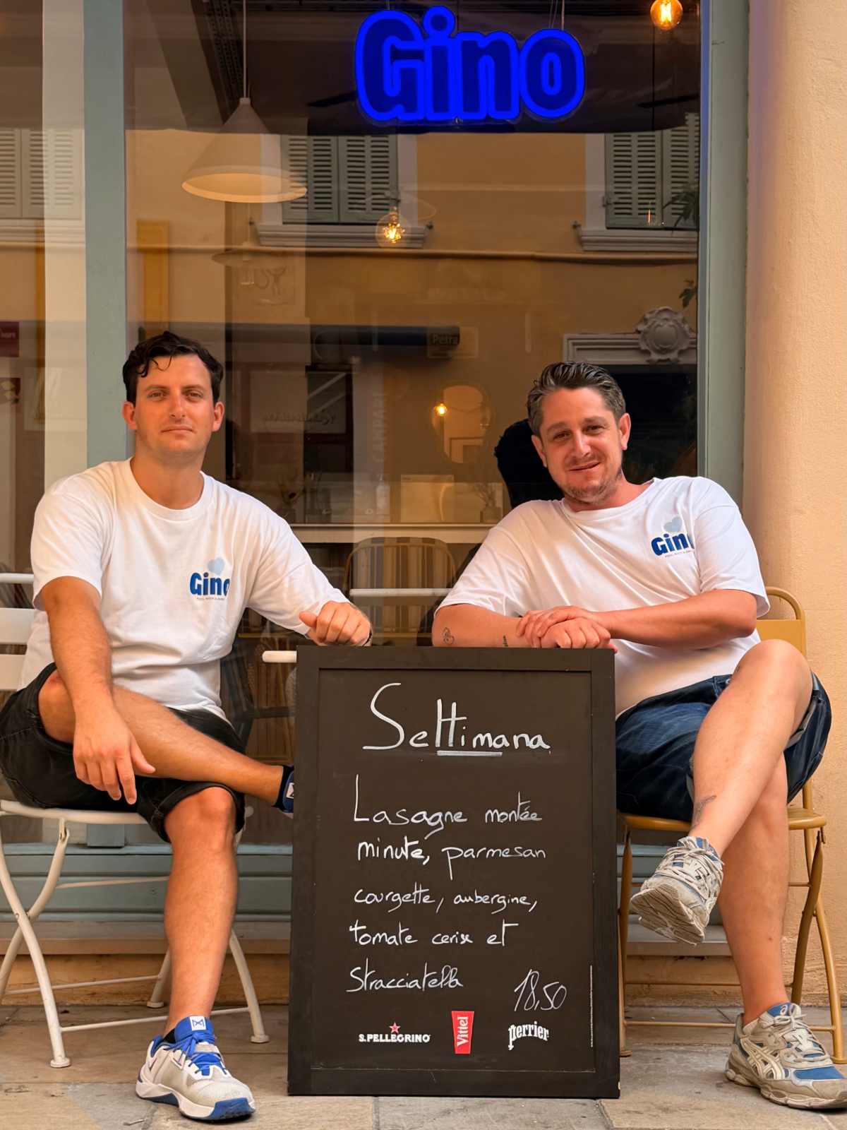 Les deux gérants du restaurant Gino